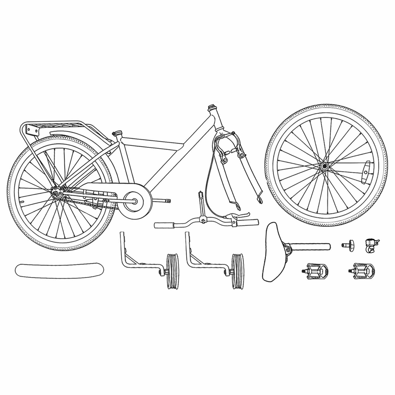 vidaXL Rower Dziecięcy 16 Cali dla dzieci w wieku 4-6 lat Biały