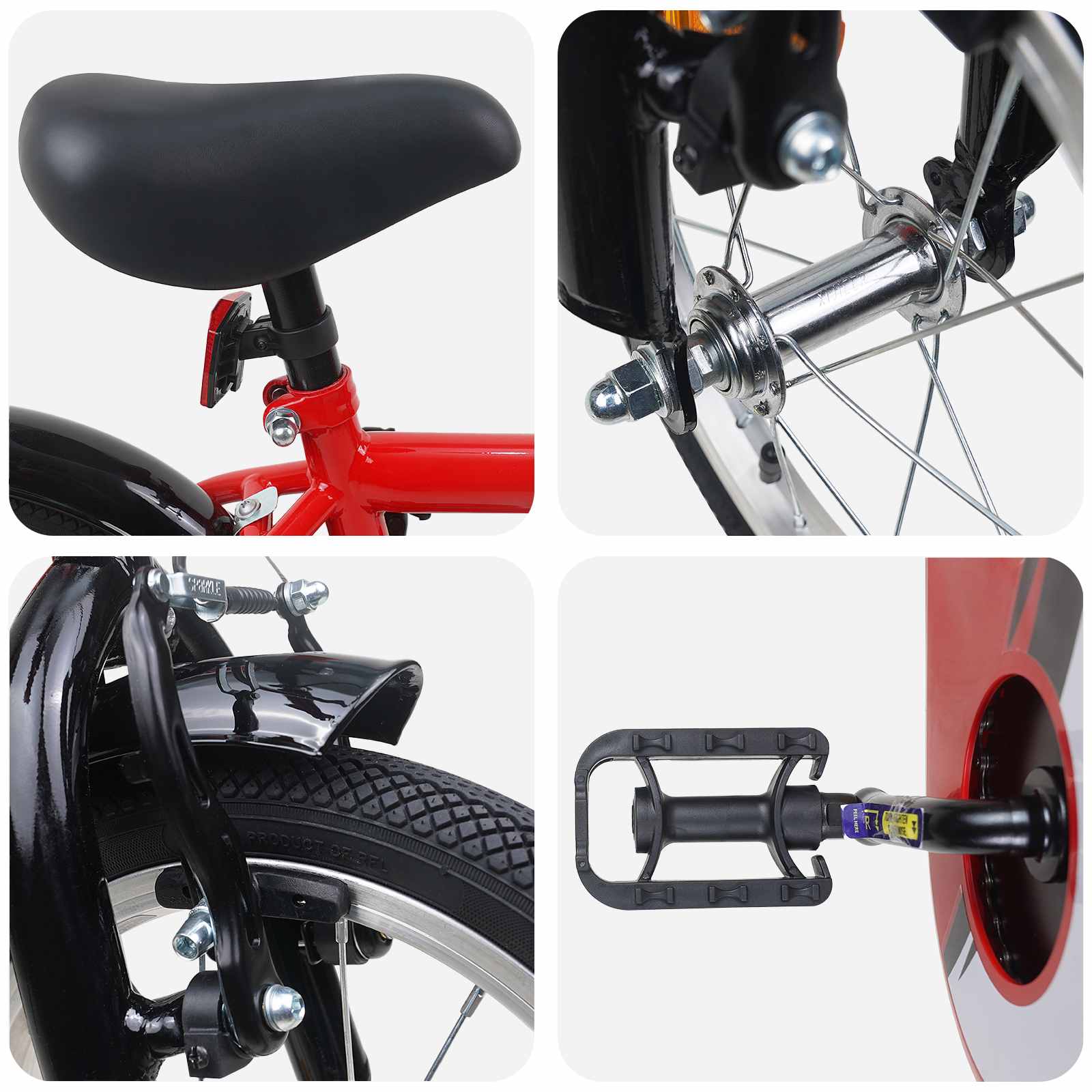 vidaXL Rower Dziecięcy 12 Cali dla dzieci w wieku 2-4 lata czerwony