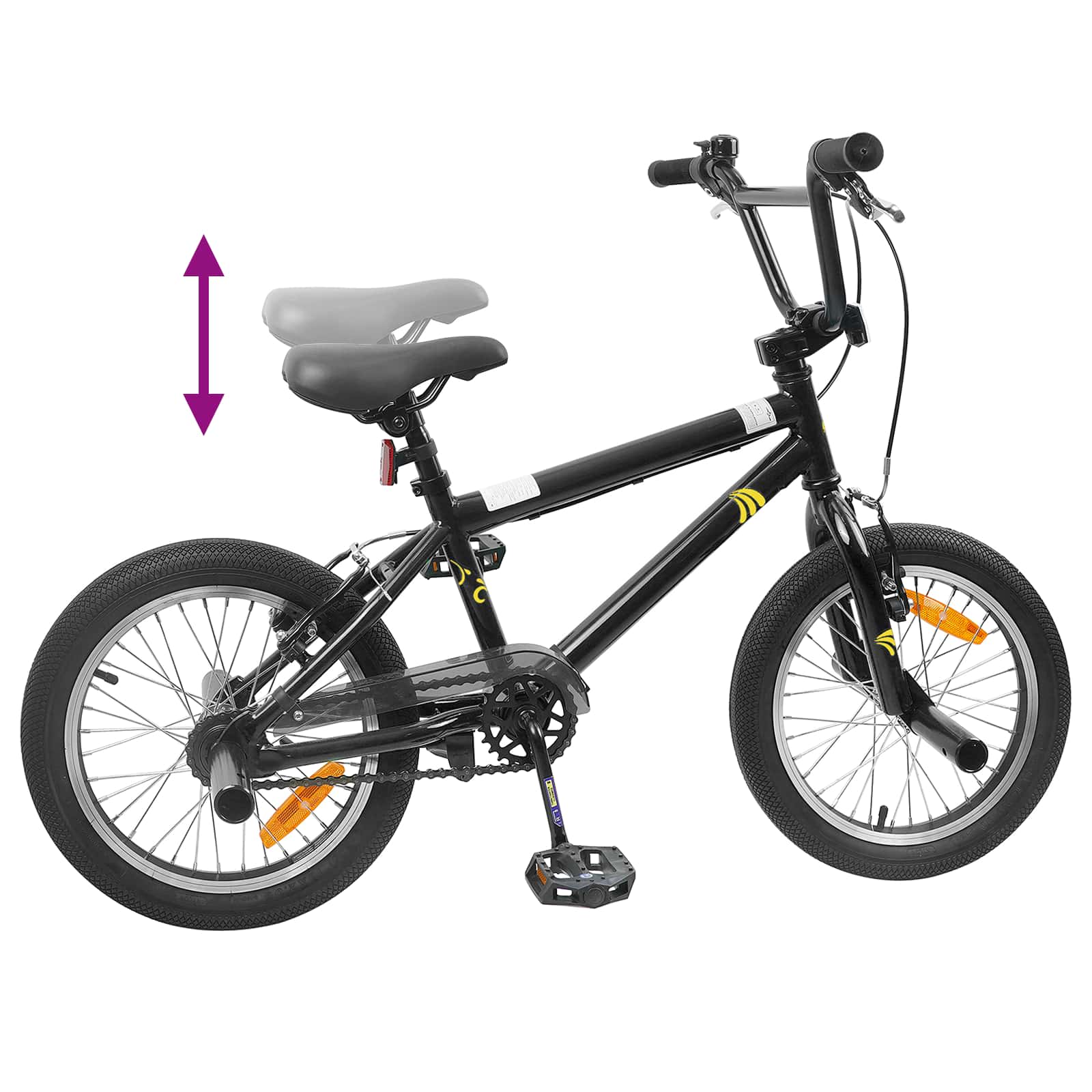 vidaXL BMX 20 Cali dla osób powyżej 9 roku życia Czarny