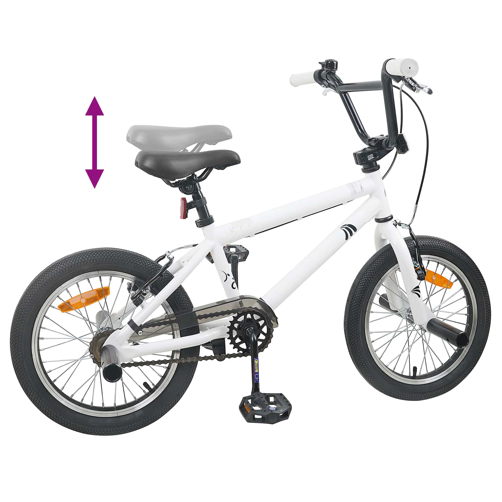 vidaXL BMX 20 Cali dla osób powyżej 9 roku życia Biały