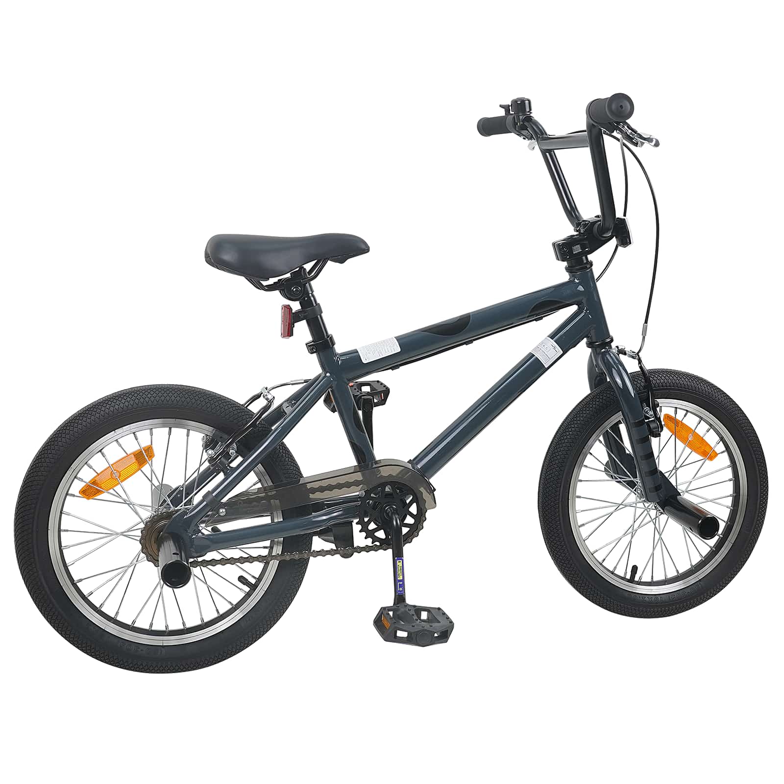 vidaXL BMX 16 Cali dla dzieci w wieku 5-8 lat ciemnoszary