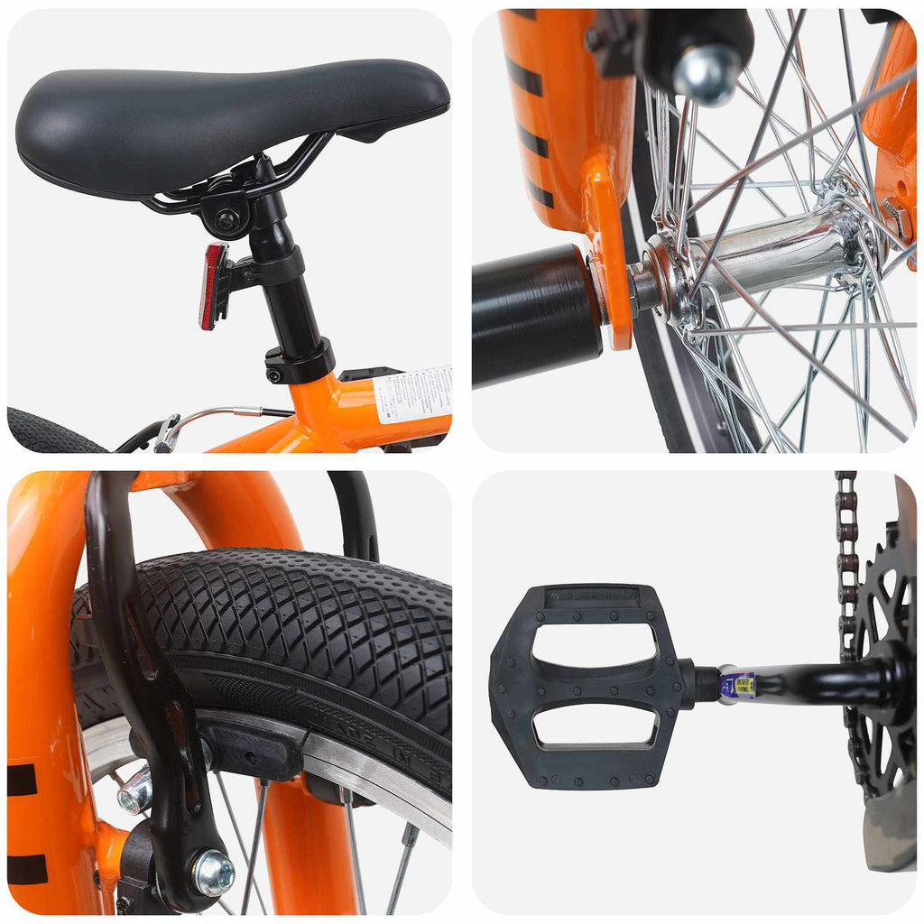 vidaXL BMX 16 Cali dla dzieci w wieku 5-8 lat pomarańczowy