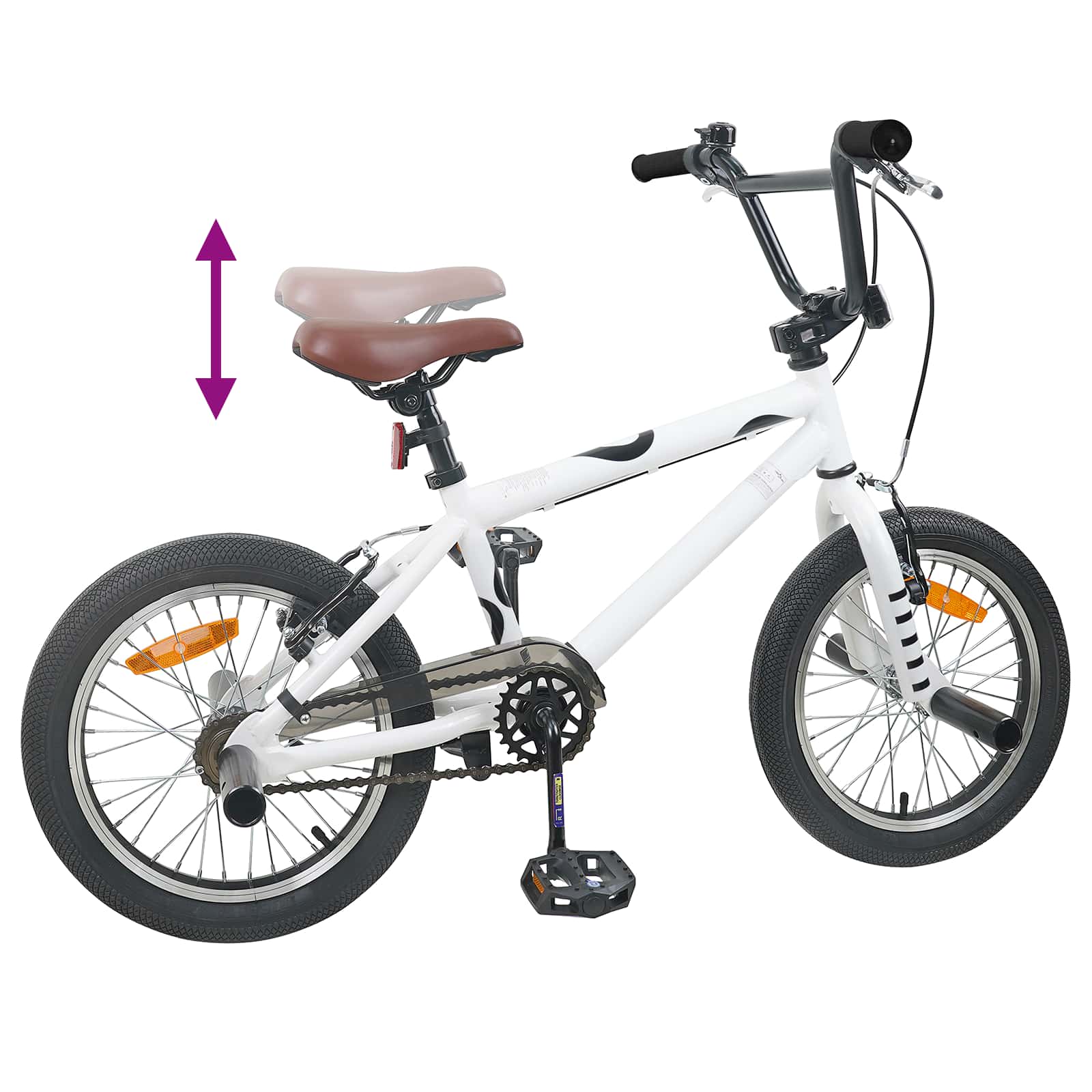 vidaXL BMX 16 Cali dla dzieci w wieku 5-8 lat Biały