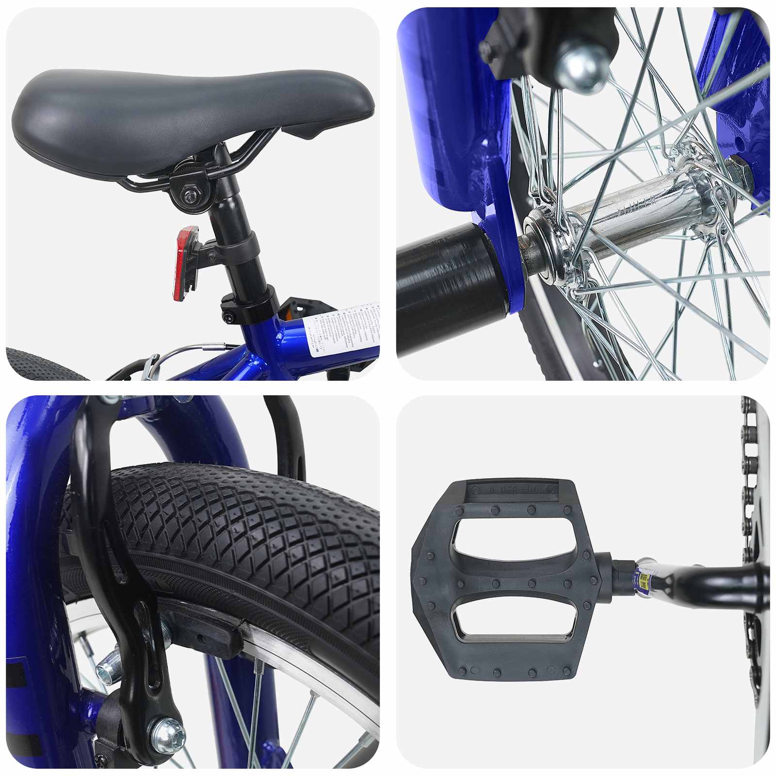 vidaXL BMX 16 Cali dla dzieci w wieku 5-8 lat Ciemnoniebieski