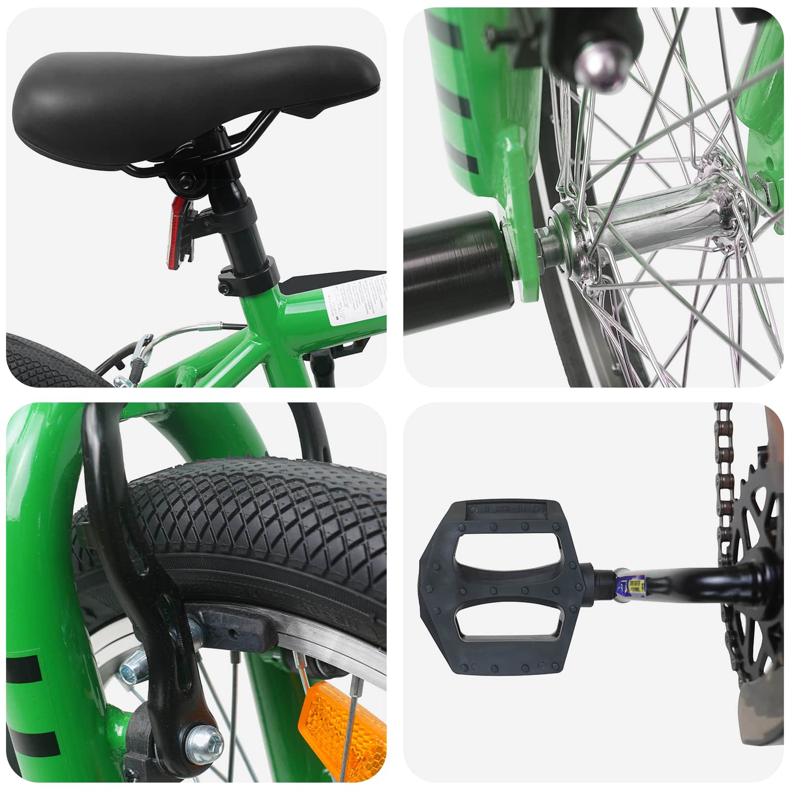 vidaXL BMX 16 Cali dla dzieci w wieku 5-8 lat zielony