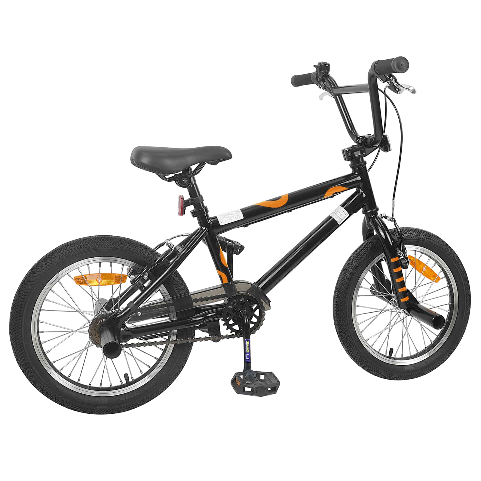 vidaXL BMX 16 Cali dla dzieci w wieku 5-8 lat Czarny