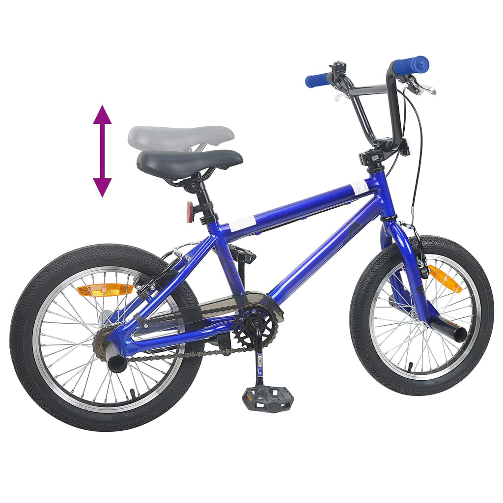vidaXL BMX 18 Cali dla dzieci w wieku 7-10 lat Ciemnoniebieski