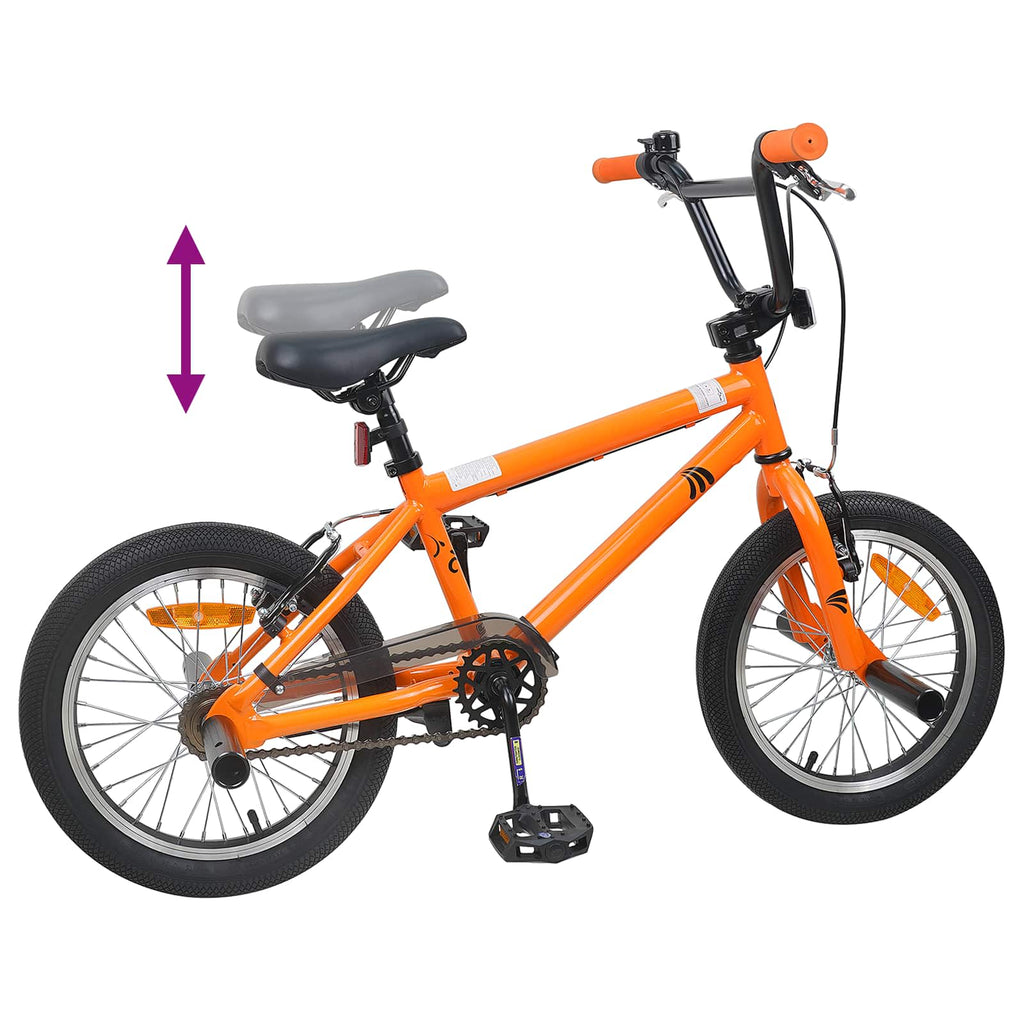 vidaXL BMX 16 Cali dla dzieci w wieku 5-8 lat pomarańczowy