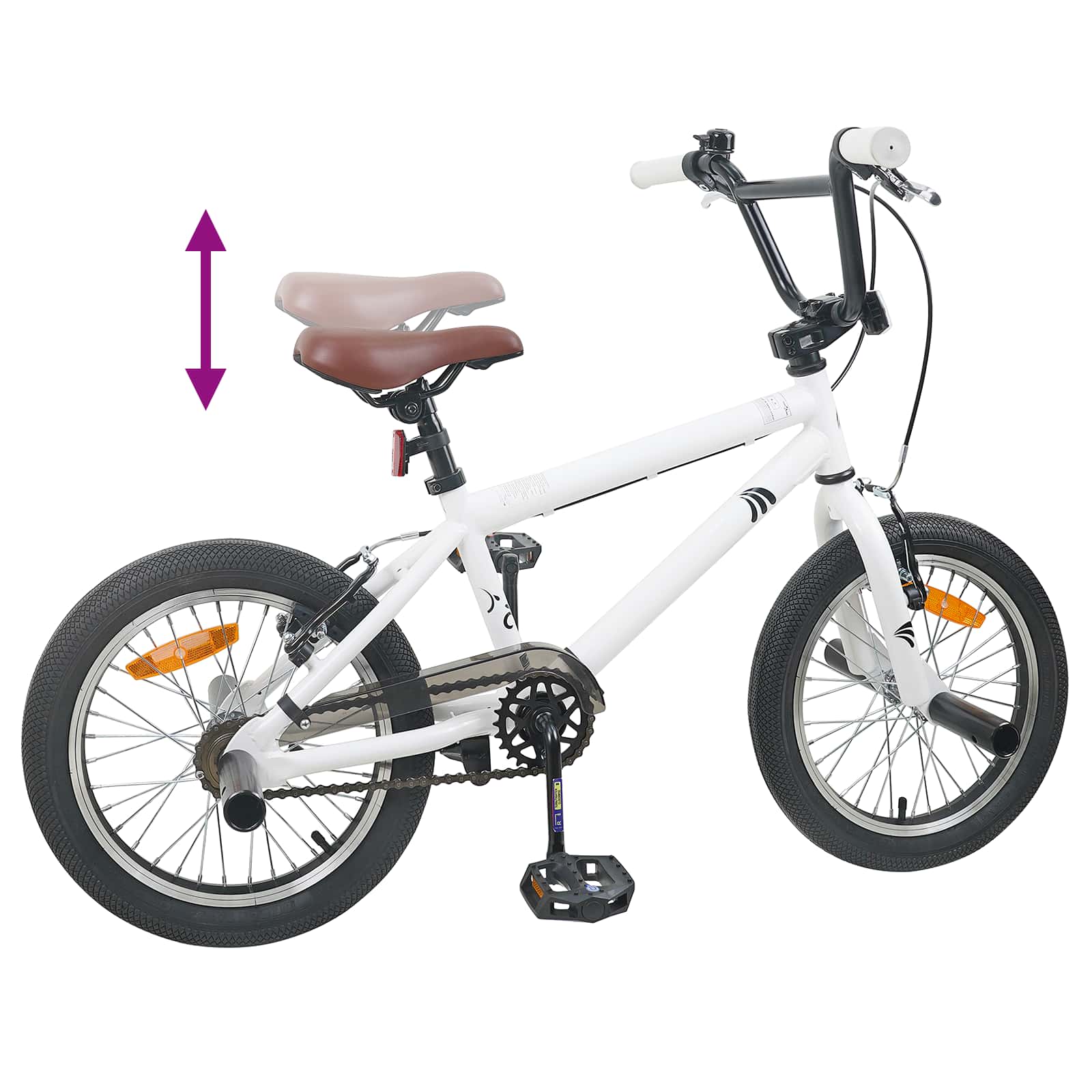 vidaXL BMX 16 Cali dla dzieci w wieku 5-8 lat Biały