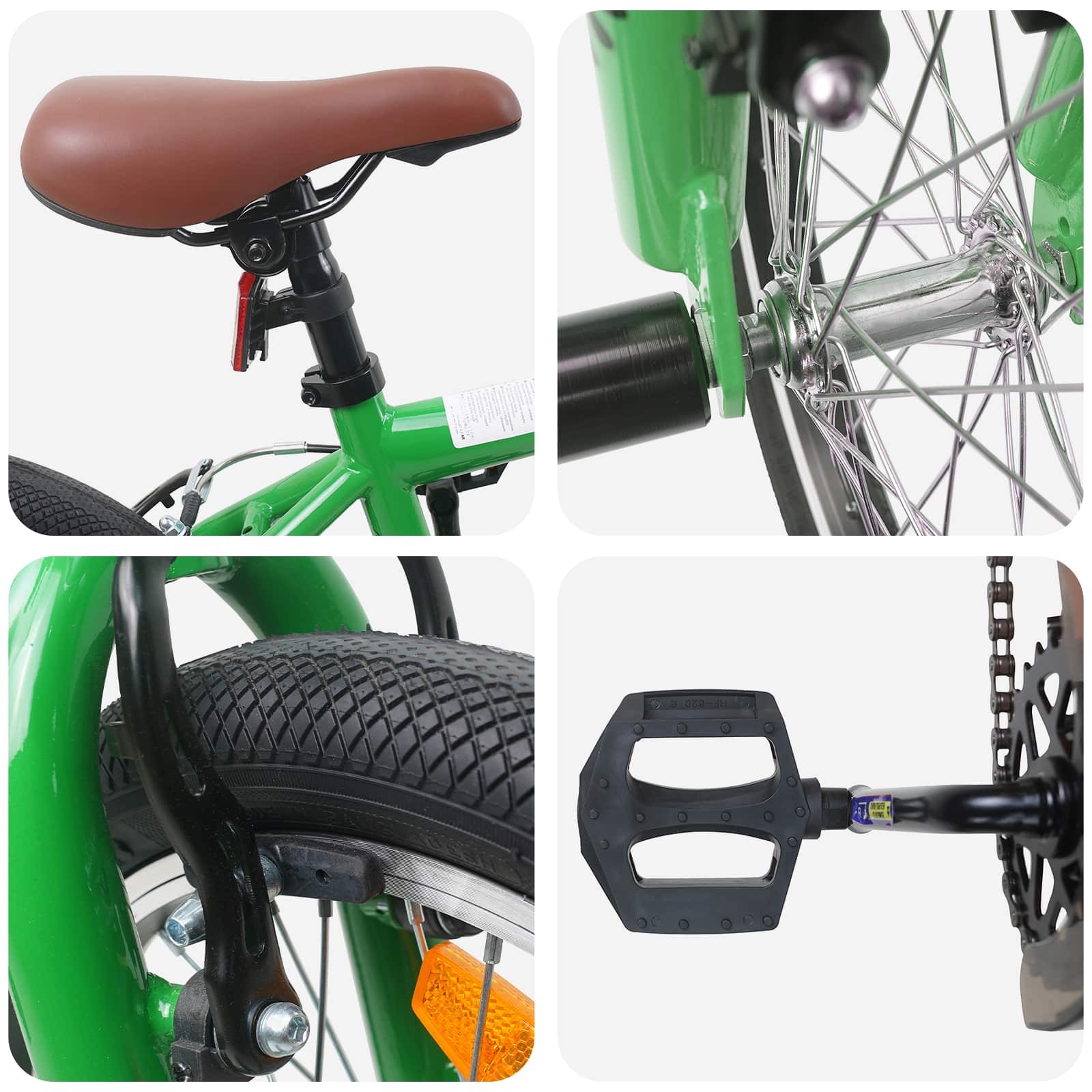 vidaXL BMX 16 Cali dla dzieci w wieku 5-8 lat zielony