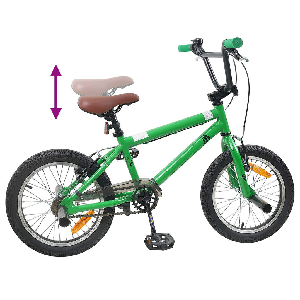 vidaXL BMX 16 Cali dla dzieci w wieku 5-8 lat zielony