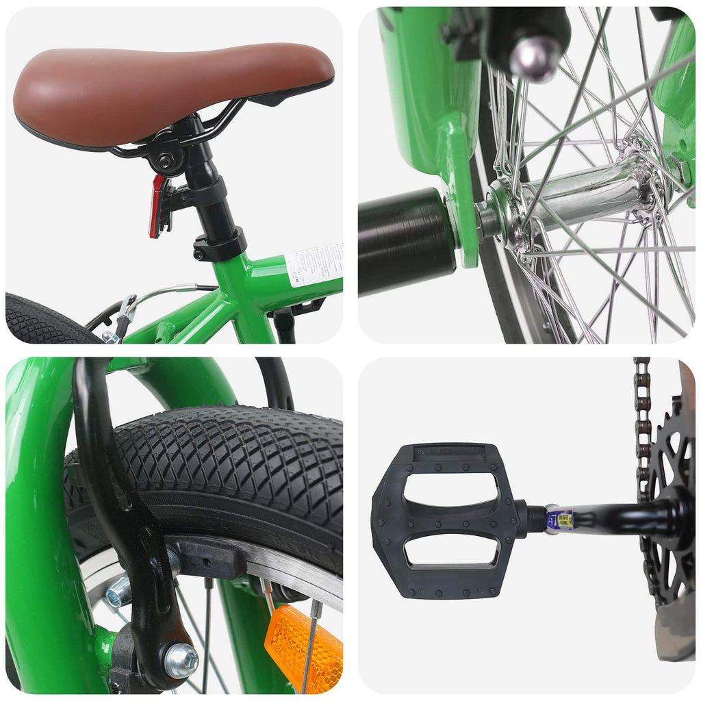 vidaXL BMX 18 Cali dla dzieci w wieku 7-10 lat zielony