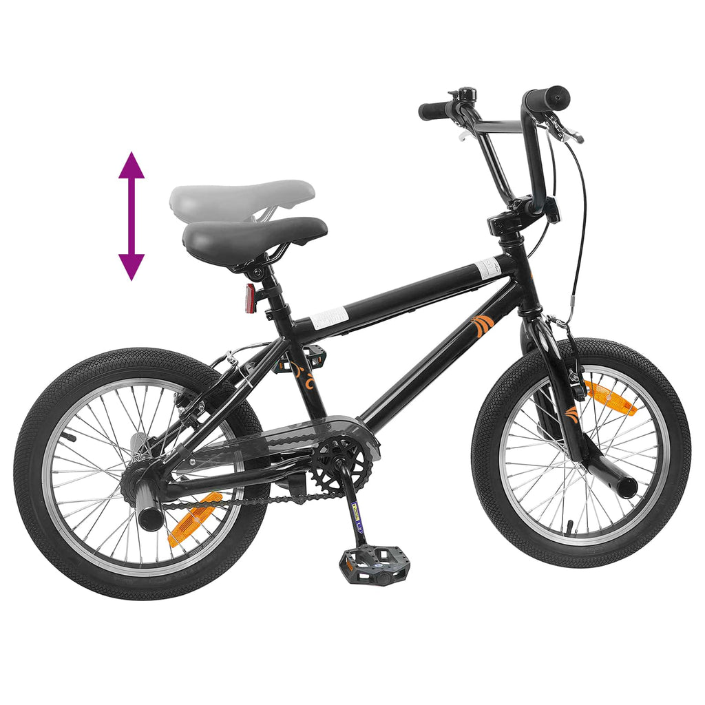 vidaXL BMX 16 Cali dla dzieci w wieku 5-8 lat Czarny