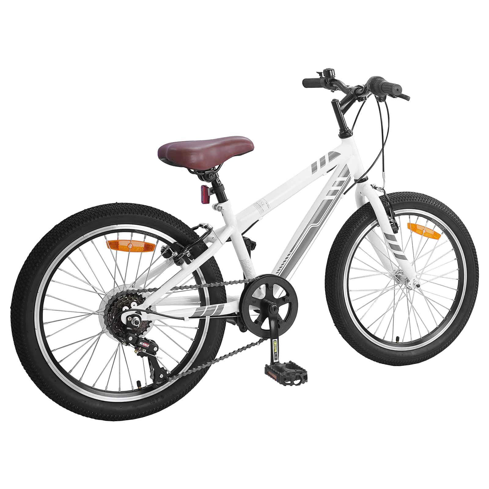 vidaXL Rower Górski 20 Cali 6-Speed dla dzieci w wieku 5-8 lat Biały