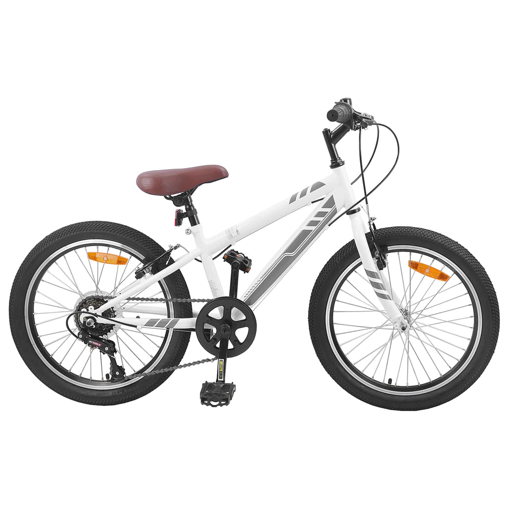 vidaXL Rower Górski 20 Cali 6-Speed dla dzieci w wieku 5-8 lat Biały