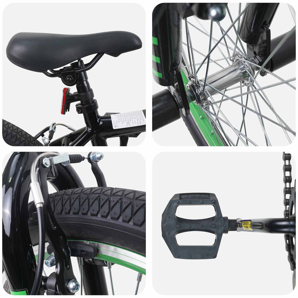 vidaXL BMX 20 Cali dla osób powyżej 9 roku życia Czarny