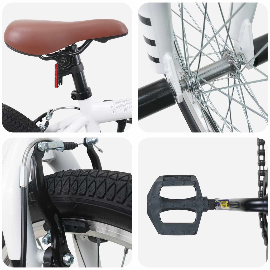 vidaXL BMX 20 Cali dla osób powyżej 9 roku życia Biały