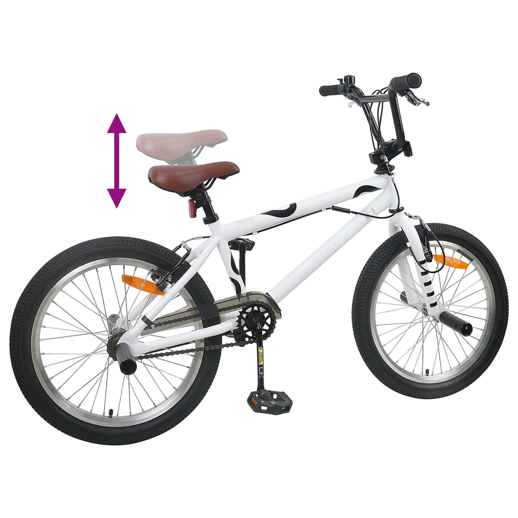 vidaXL BMX 20 Cali dla osób powyżej 9 roku życia Biały
