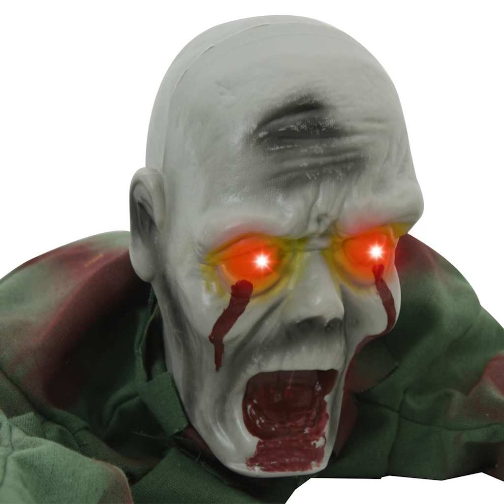 vidaXL Dekoracja halloweenowa zombie SPOOKA zielony 110 x 50 x 21 cm