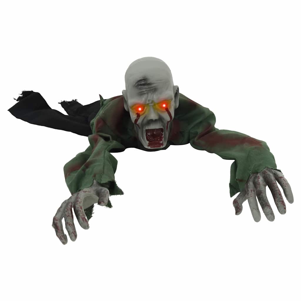 vidaXL Dekoracja halloweenowa zombie SPOOKA zielony 110 x 50 x 21 cm