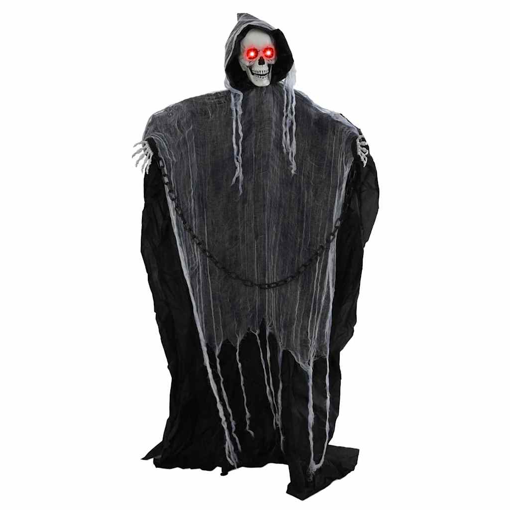 vidaXL Wiszący ponury żniwiarz na Halloween SPOOKA Czarny 112 x 164 cm