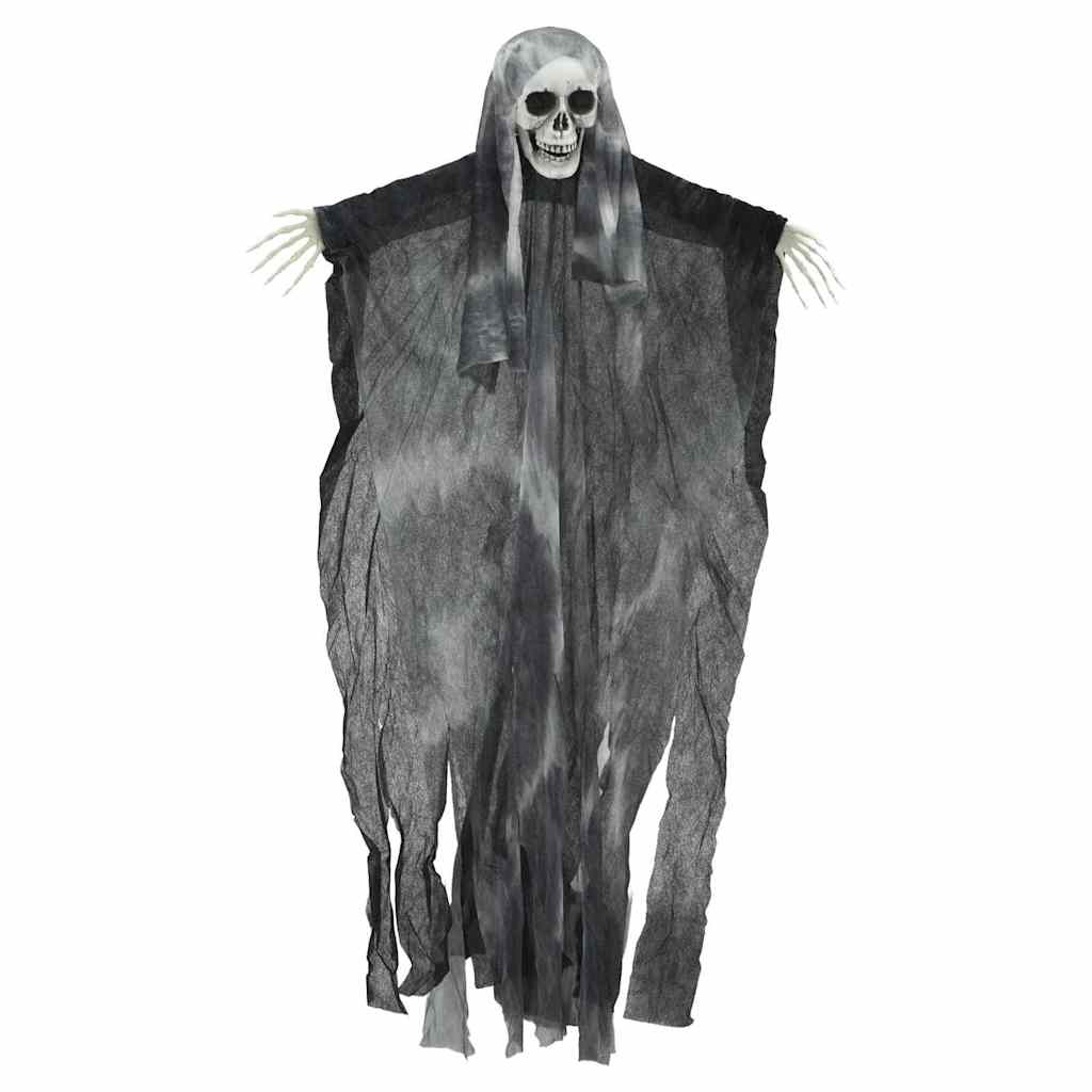 vidaXL Zawieszany Duch Halloween 3 pcs Czarny 66 x 110 cm Poliester