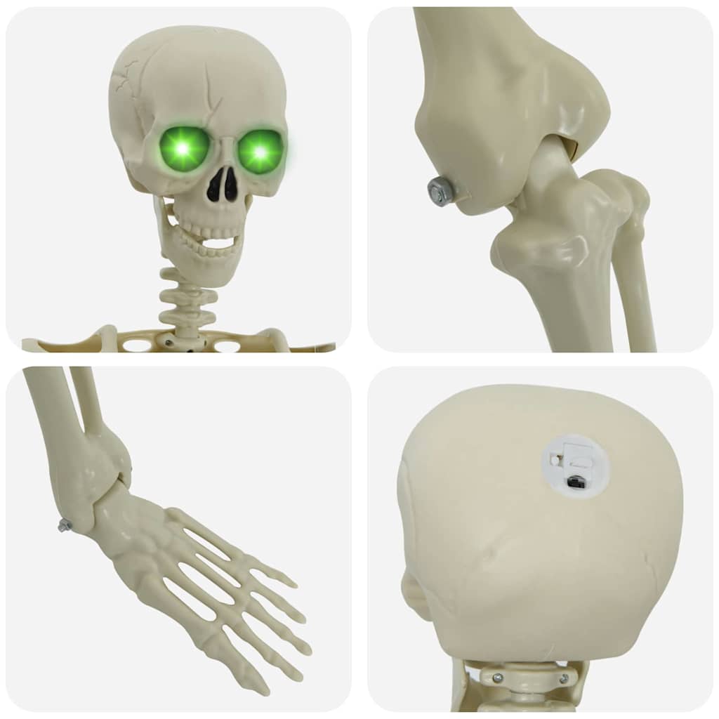 vidaXL Szkielet Halloween Biały 155 x 38,5 cm polipropylen