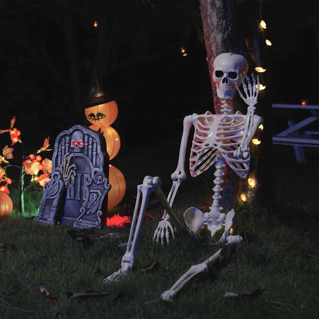 vidaXL Szkielet Halloweenowy 2 pcs Biały 85 cm PVC