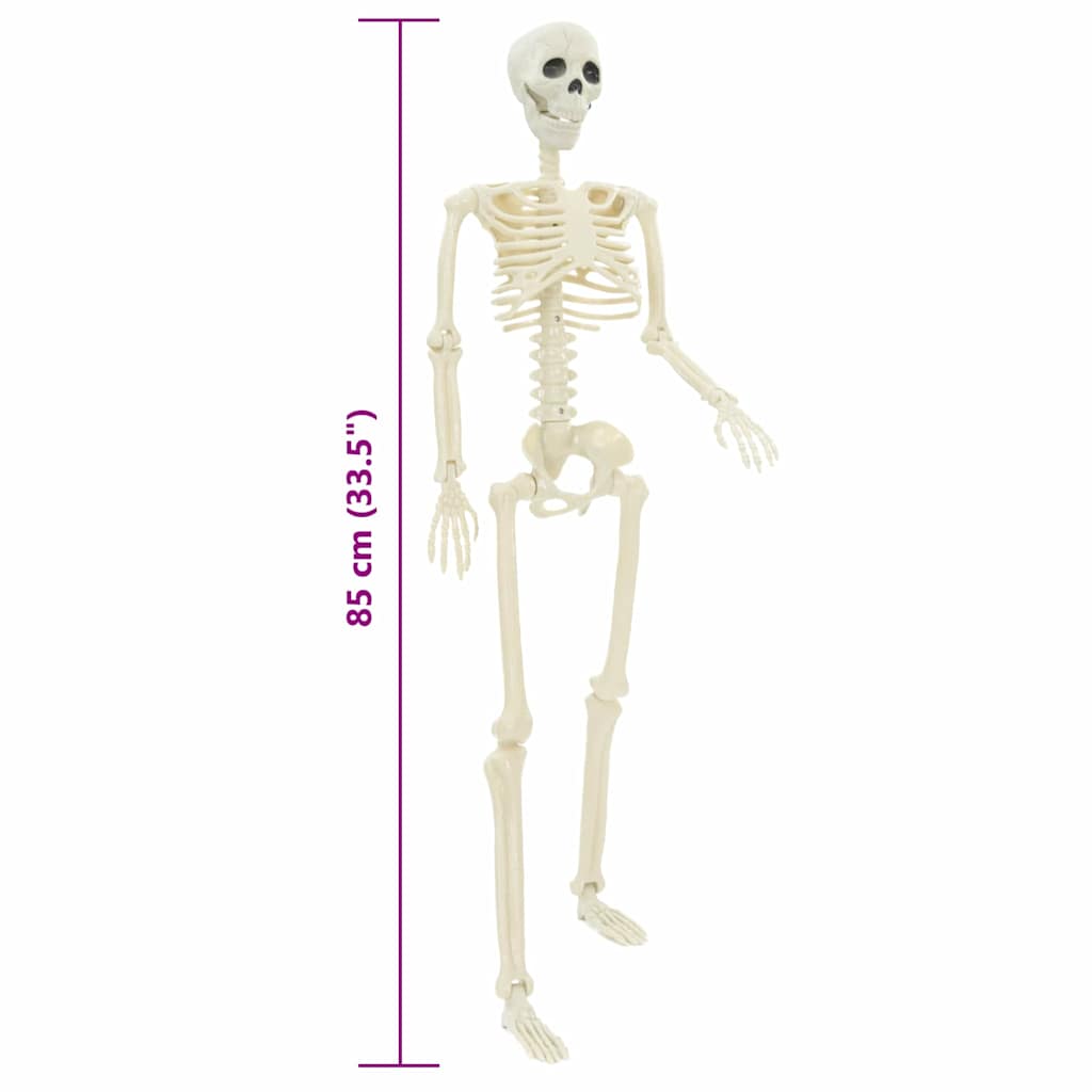 vidaXL Szkielet Halloweenowy 2 pcs Biały 85 cm PVC