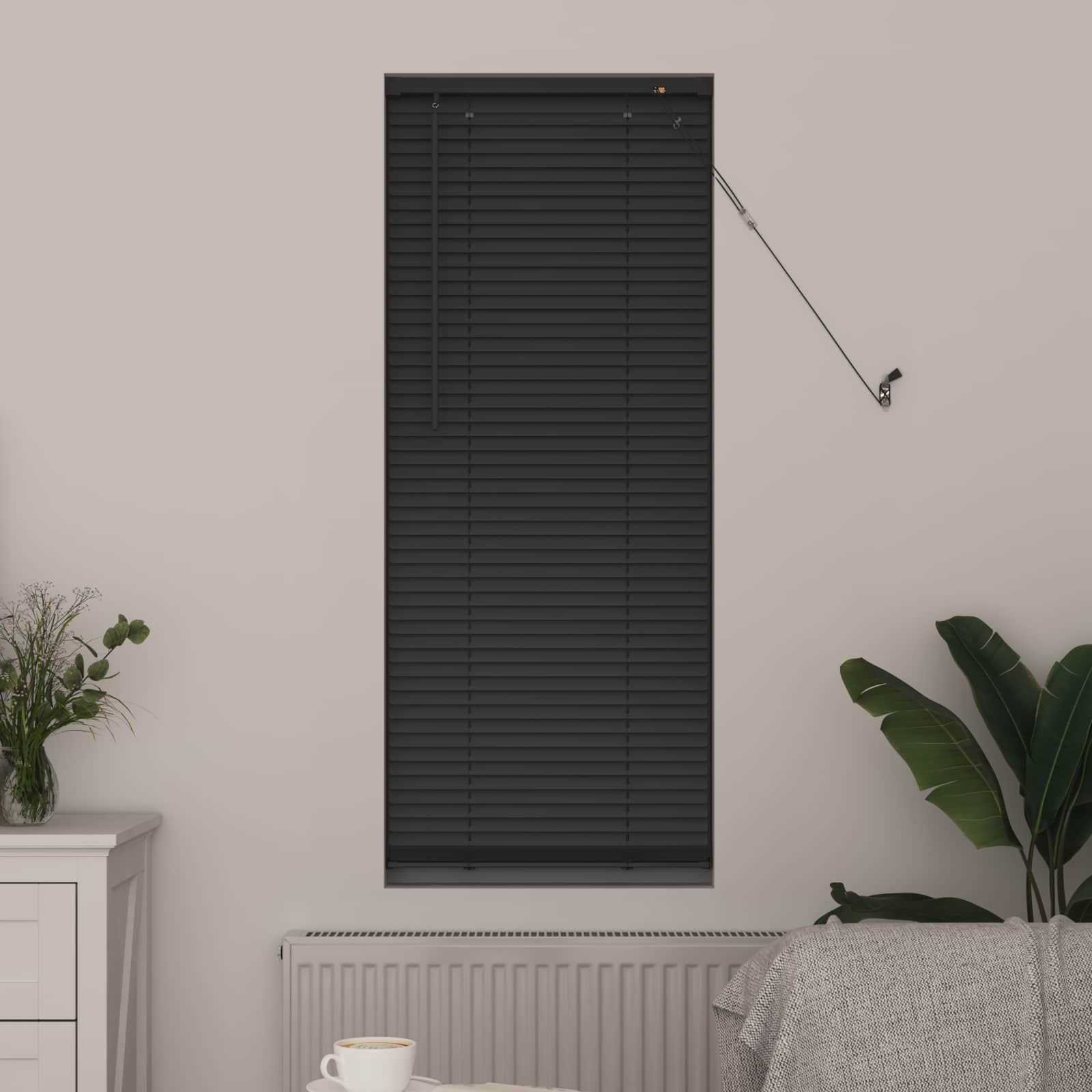 vidaXL Żaluzja wenecka Srebrnoszary 150 x 50 cm 25 mm PVC
