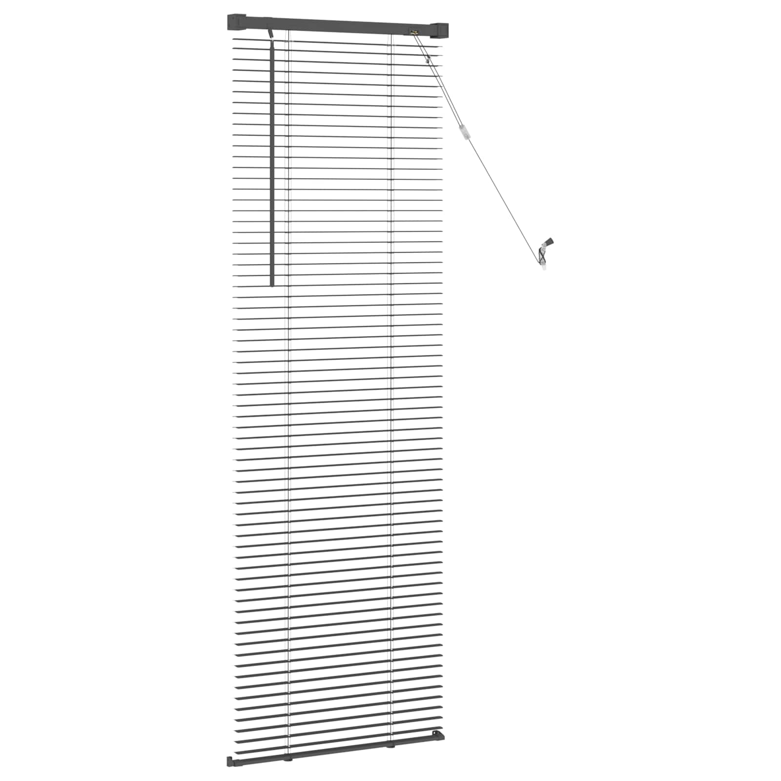 vidaXL Żaluzja wenecka Srebrnoszary 150 x 60 cm 25 mm PVC