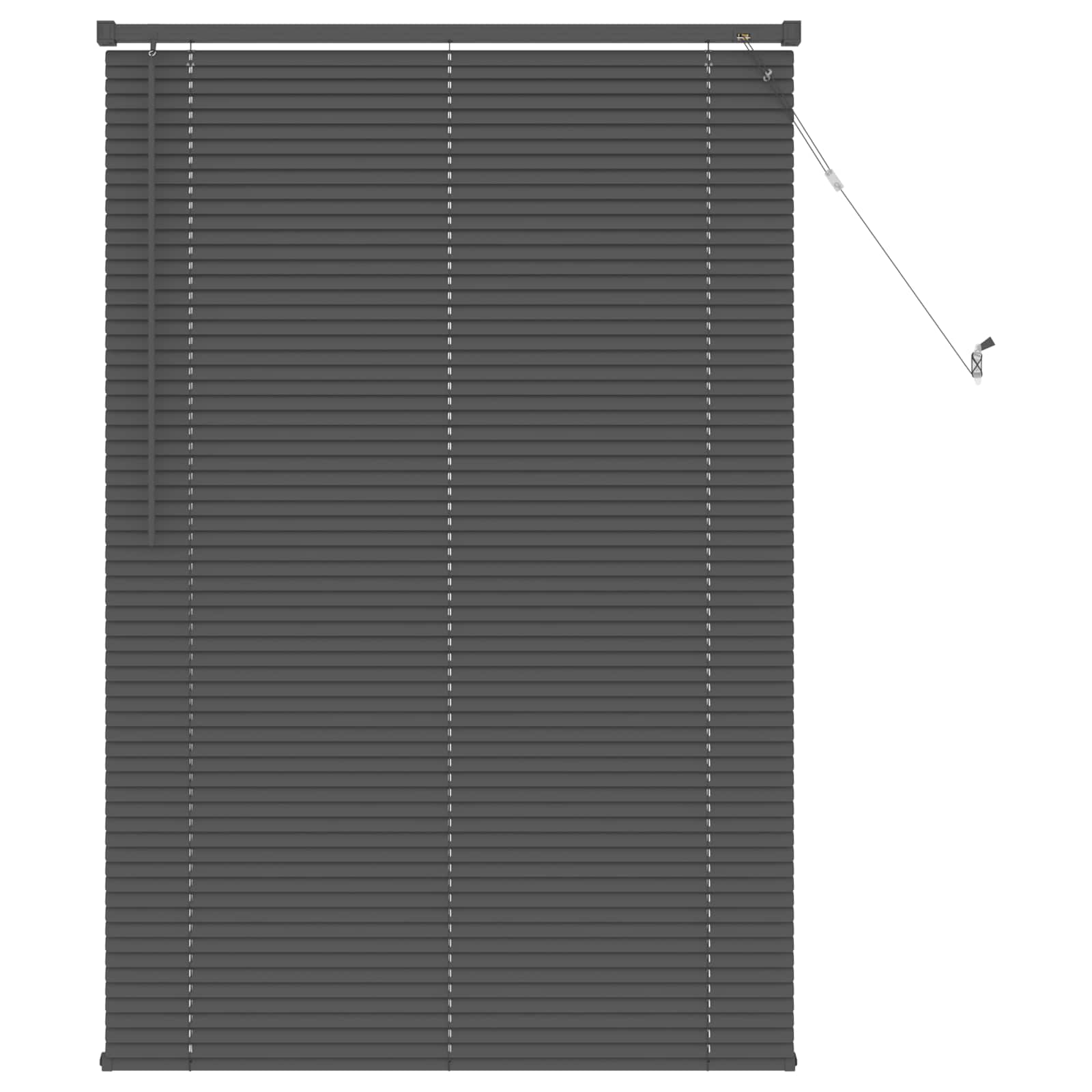 vidaXL Żaluzja wenecka Srebrnoszary 150 x 100 cm 25 mm PVC