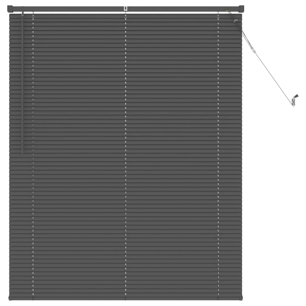 vidaXL Żaluzja wenecka Srebrnoszary 150 x 110 cm 25 mm PVC