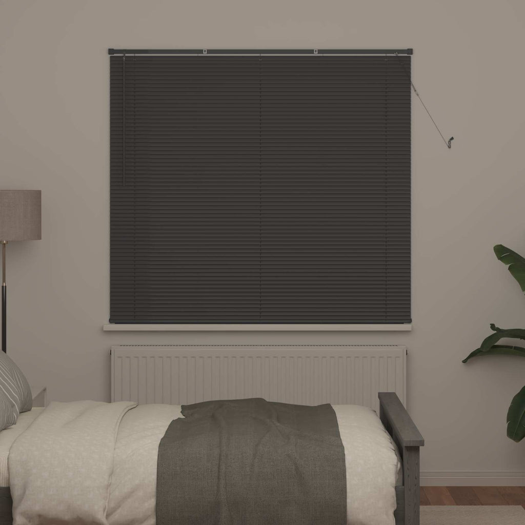vidaXL Żaluzja wenecka Srebrnoszary 150 x 130 cm 25 mm PVC