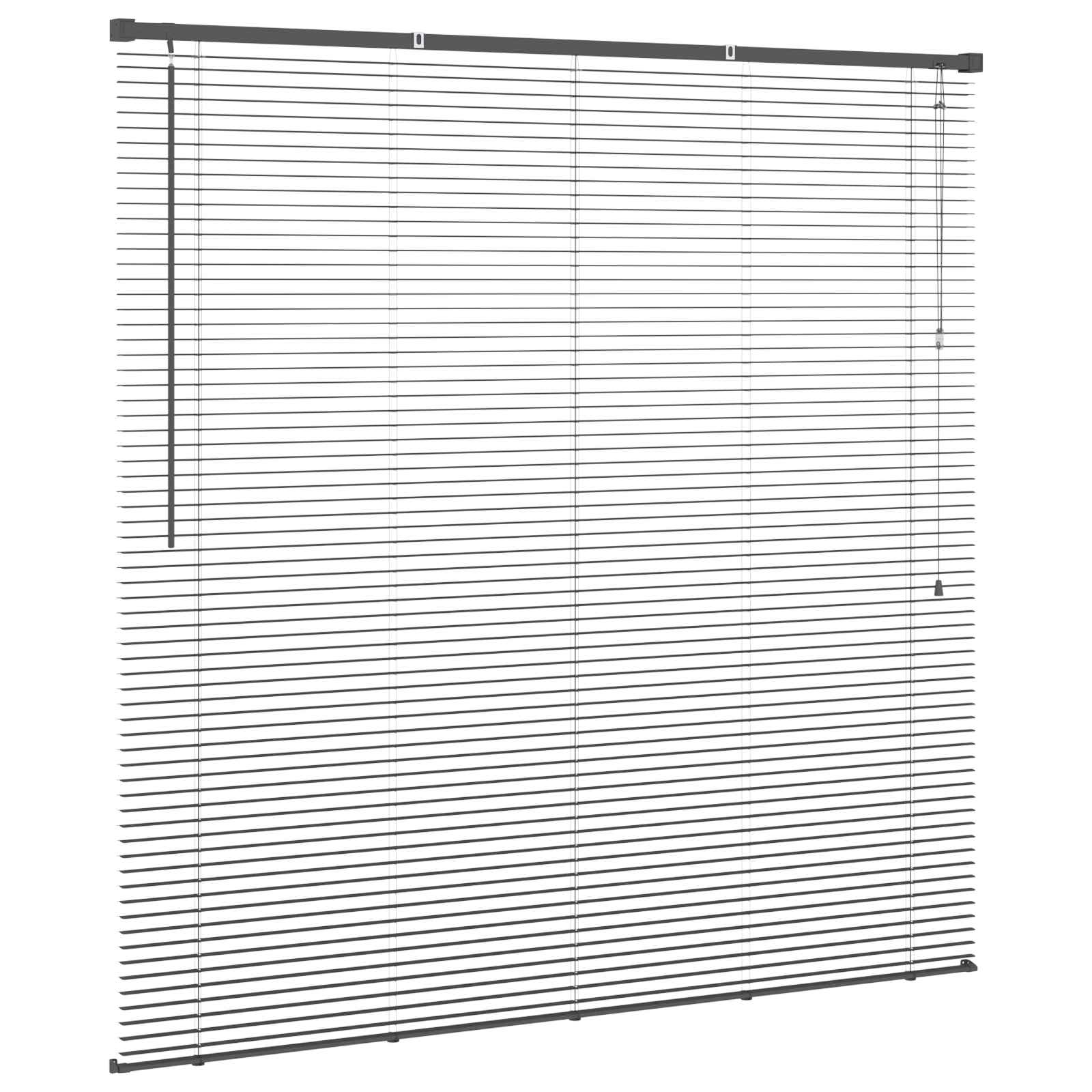vidaXL Żaluzja wenecka Srebrnoszary 150 x 160 cm 25 mm PVC