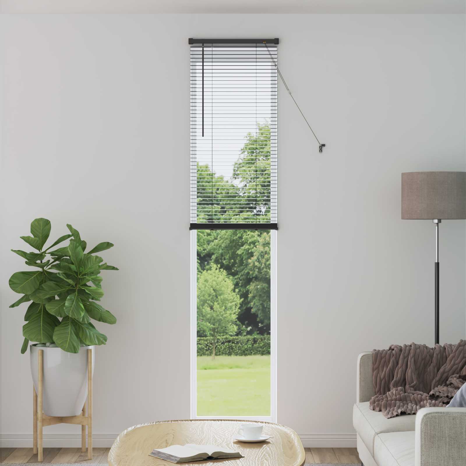 vidaXL Żaluzja wenecka Srebrnoszary 213 x 40 cm 25 mm PVC