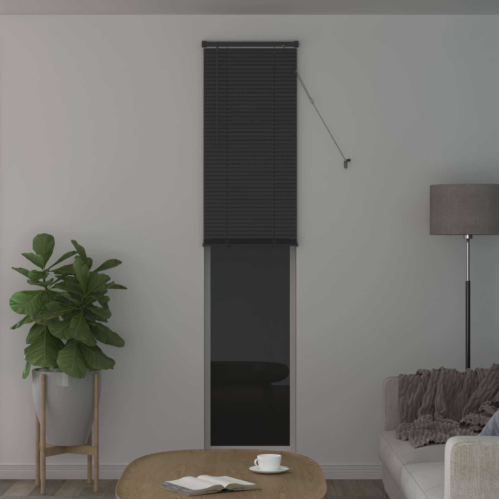 vidaXL Żaluzja wenecka Srebrnoszary 213 x 40 cm 25 mm PVC