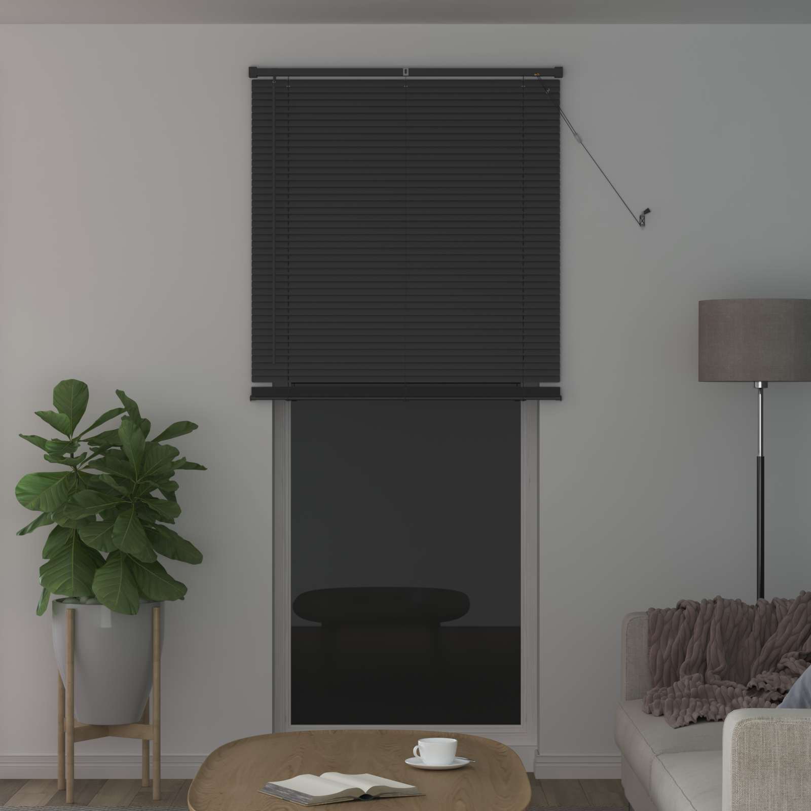 vidaXL Żaluzja wenecka Srebrnoszary 213 x 100 cm 25 mm PVC