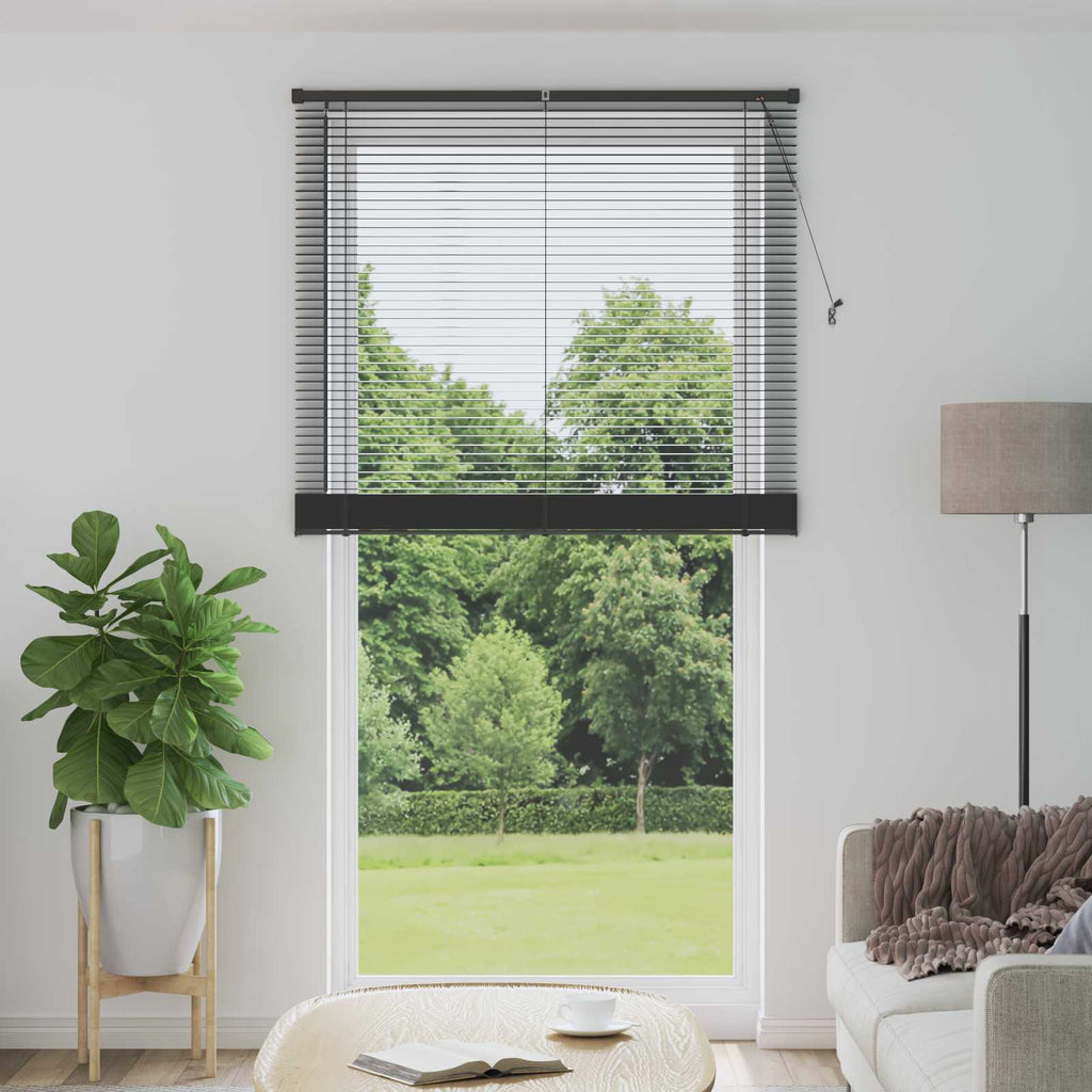 vidaXL Żaluzja wenecka Srebrnoszary 213 x 110 cm 25 mm PVC