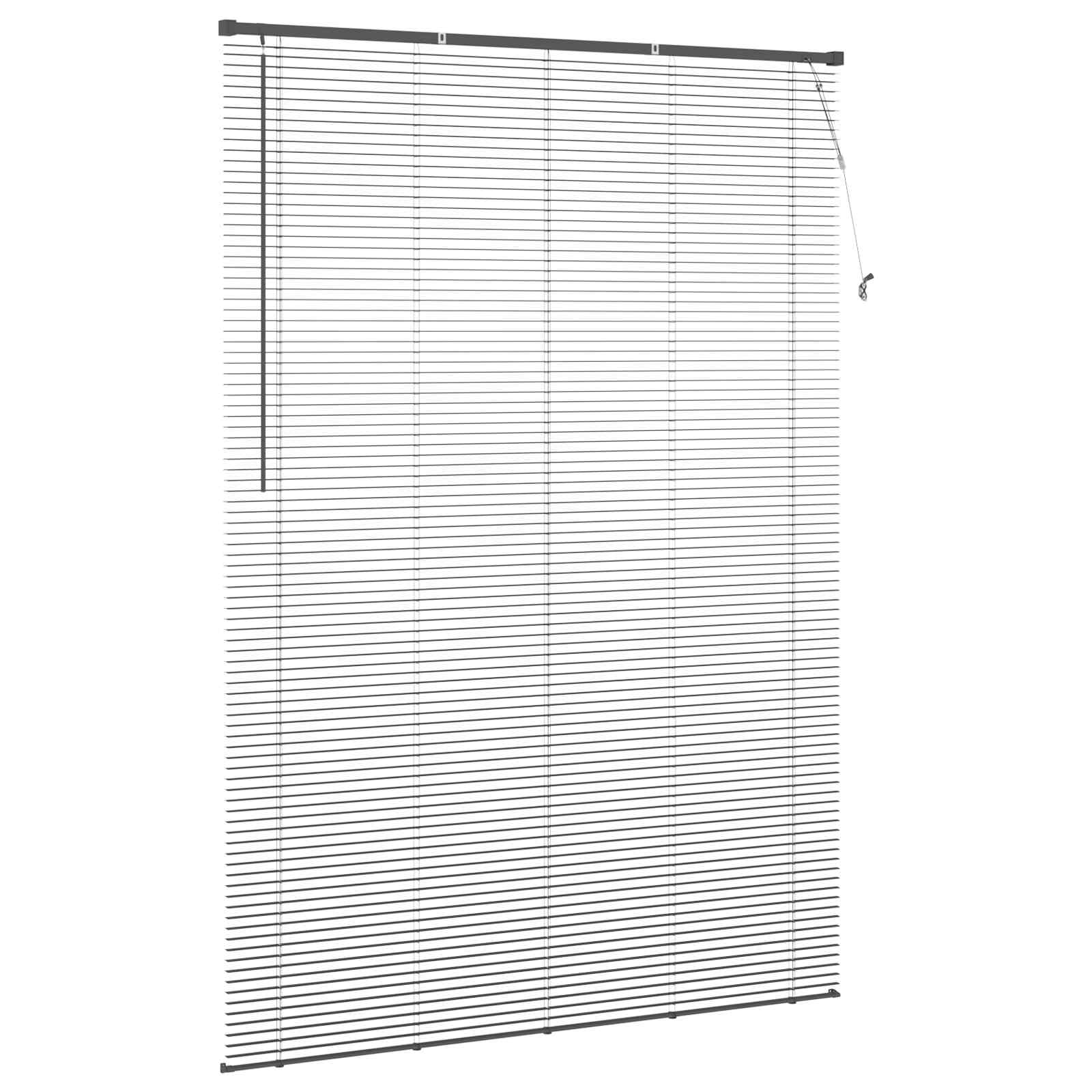 vidaXL Żaluzja wenecka Srebrnoszary 213 x 130 cm 25 mm PVC