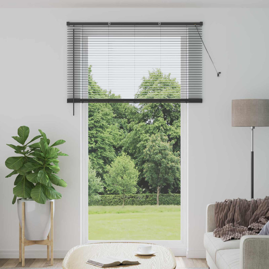 vidaXL Żaluzja wenecka Srebrnoszary 213 x 160 cm 25 mm PVC