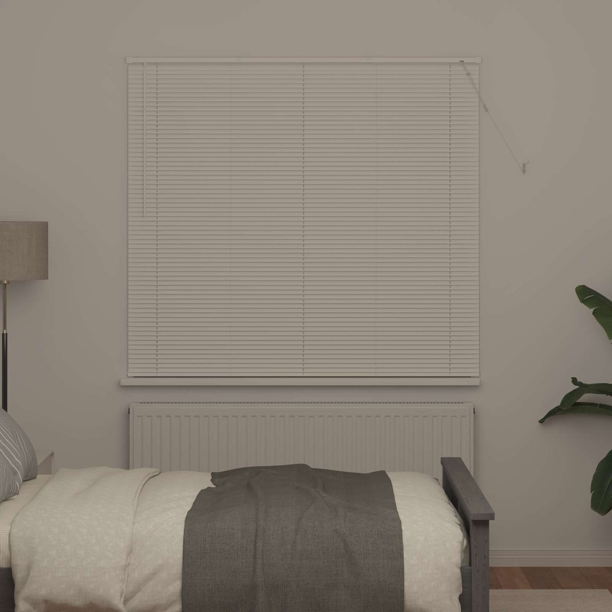 vidaXL Żaluzja wenecka Biały 150 x 150 cm 25 mm PVC