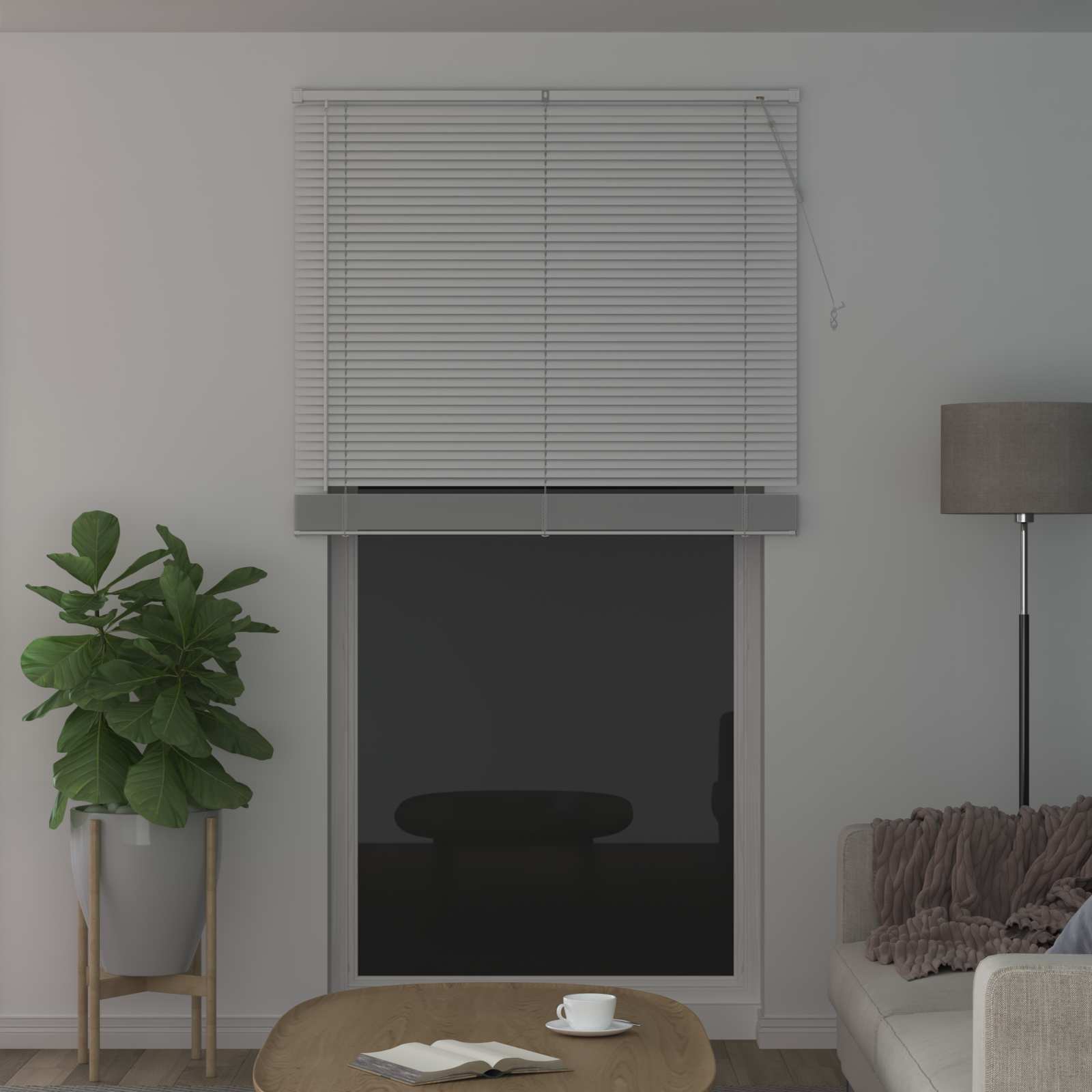 vidaXL Żaluzja wenecka Biały 213 x 120 cm 25 mm PVC
