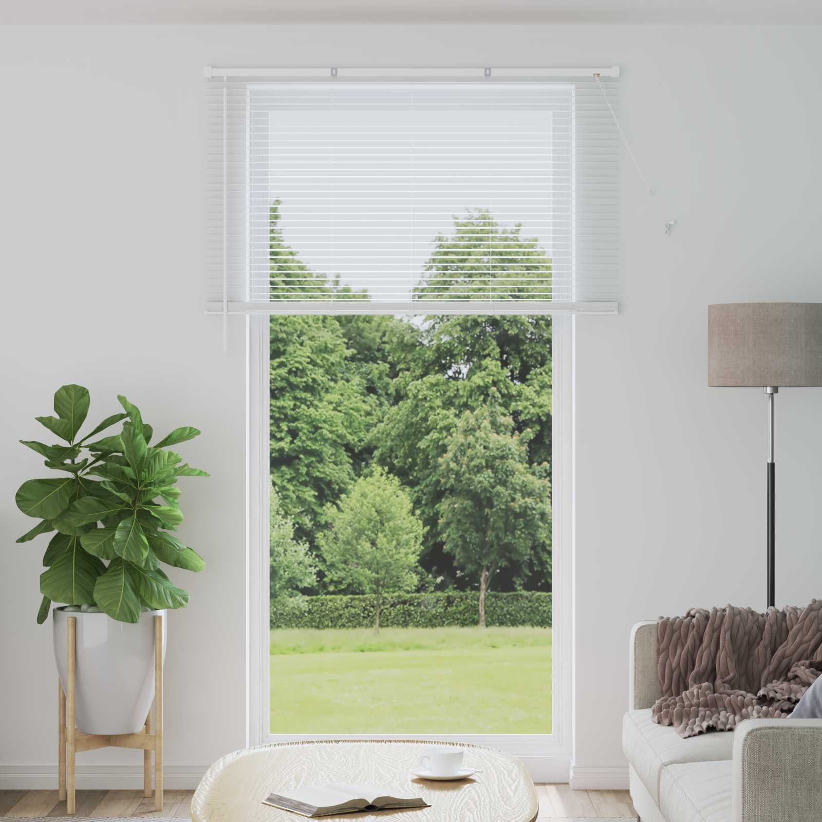 vidaXL Żaluzja wenecka Biały 213 x 150 cm 25 mm PVC