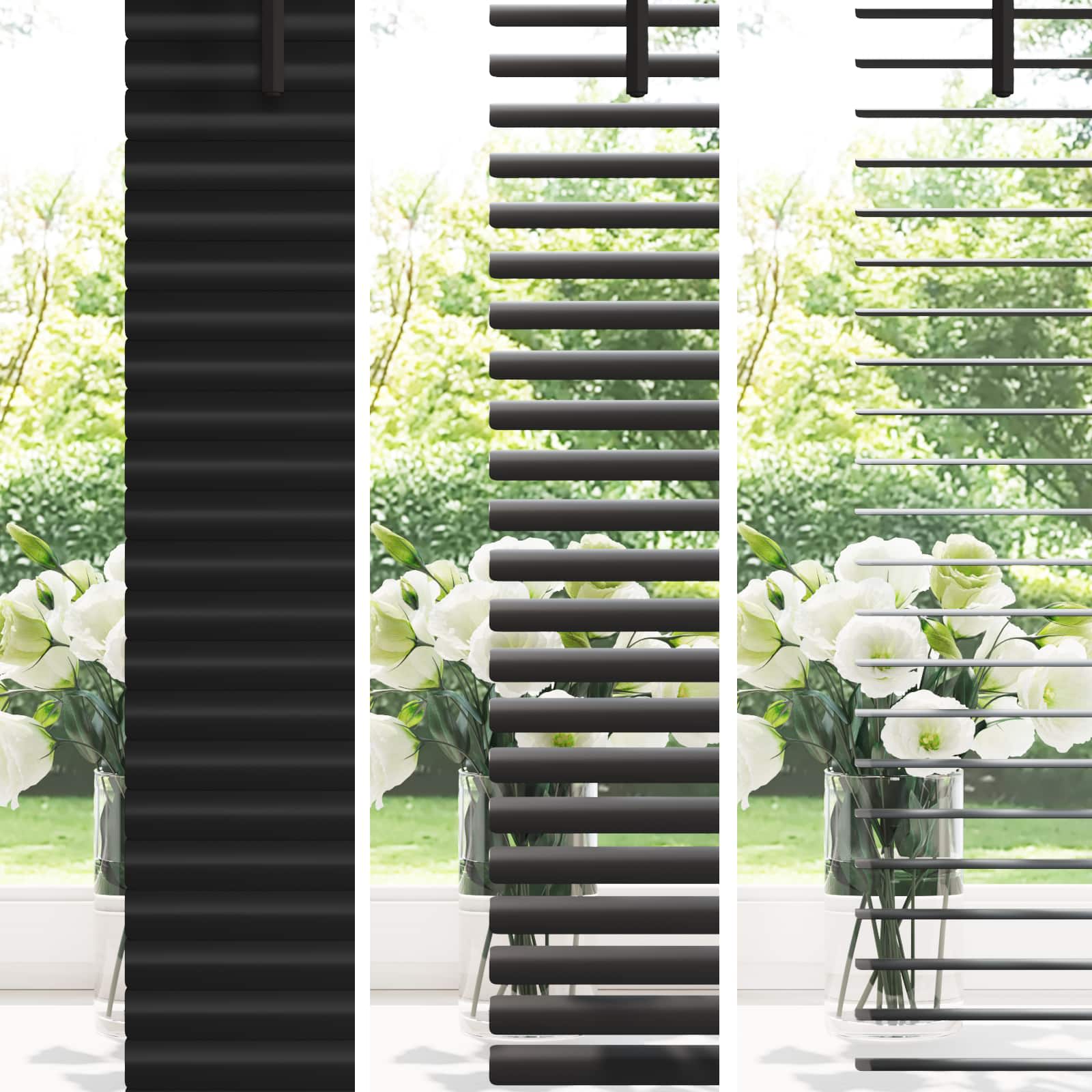 vidaXL Żaluzja wenecka Czarny 150 x 40 cm 25 mm PVC