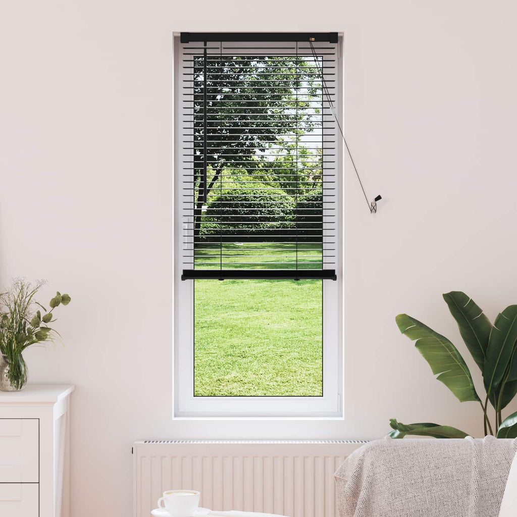 vidaXL Żaluzja wenecka Czarny 150 x 50 cm 25 mm PVC