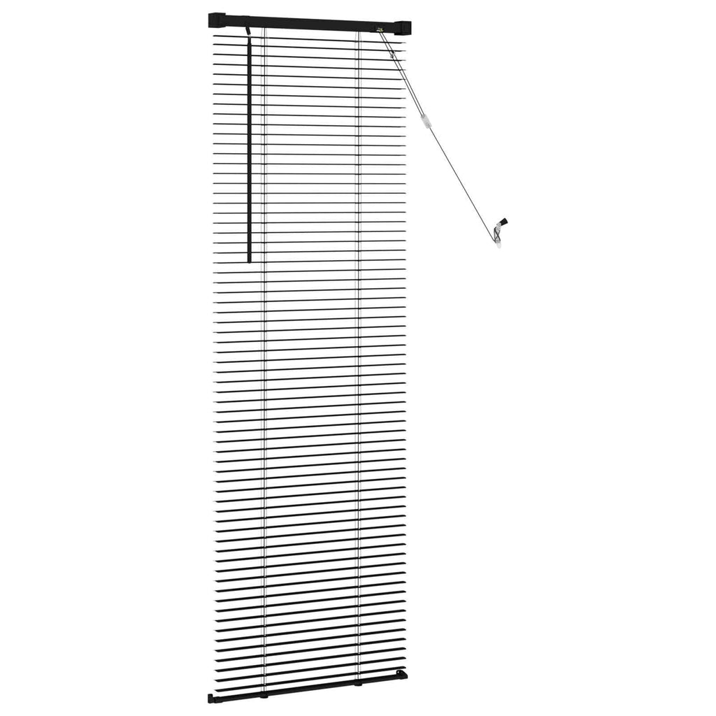 vidaXL Żaluzja wenecka Czarny 150 x 60 cm 25 mm PVC