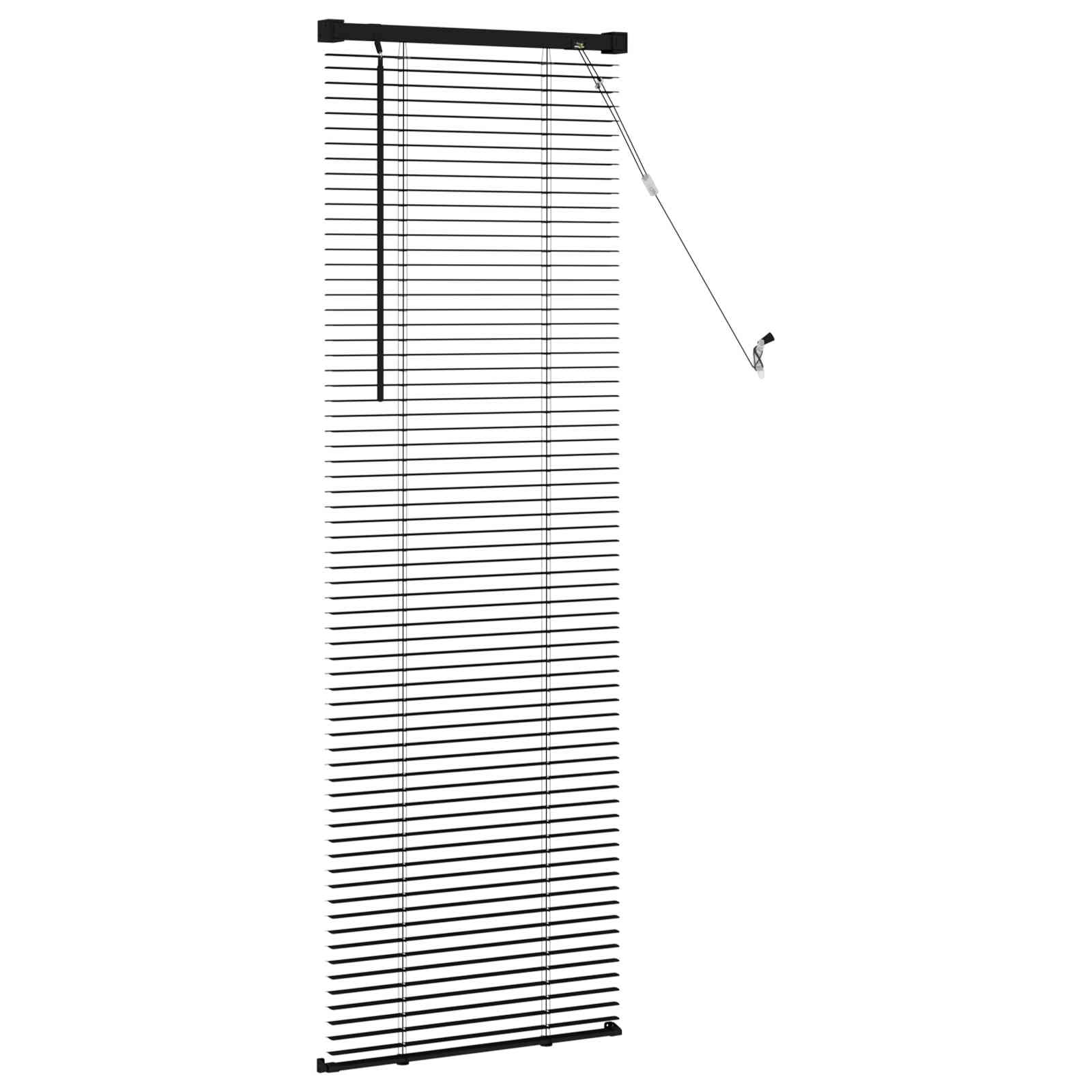 vidaXL Żaluzja wenecka Czarny 150 x 60 cm 25 mm PVC