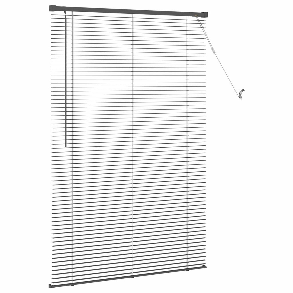 vidaXL Żaluzja wenecka Czarny 150 x 90 cm 25 mm PVC