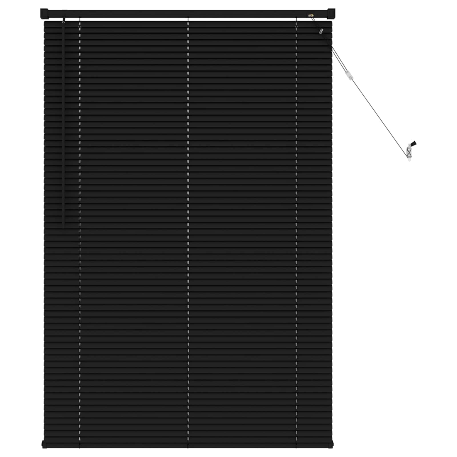vidaXL Żaluzja wenecka Czarny 150 x 100 cm 25 mm PVC